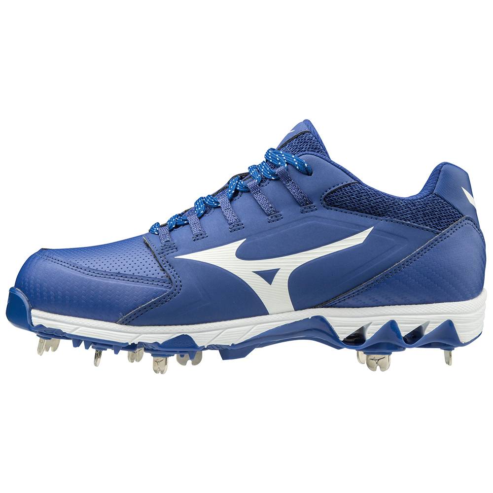 Womens Mizuno 9-Spike Swift 6 Low Metal Softball Cleats Royal/White Philippines (INUSJY012)